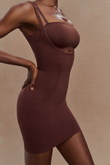 Jocelyn Backless Shapewear Mini Dress - Espresso