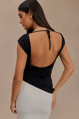 Prianyka Slinky Sleeveless Top - Black