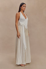Kennedy Plisse Wide Leg Pants - Ivory