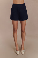 Parker Boucle Shorts - Midnight Blue