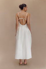 Rebecca Cotton Midi Dress - White