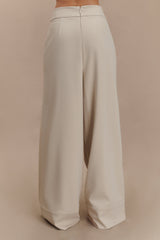 Katarina Wide Leg Suiting Pants - Sand