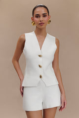 Malika Knit Shorts - White