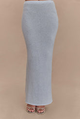 Phoebe Knit Maxi Skirt - Ice Blue