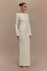 Kyle Knit Maxi Skirt - Ivory