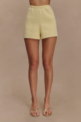 Malika Knit Shorts - Lemon