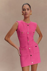 Mia Knit Mini Dress - Pink