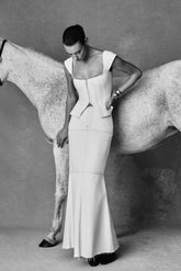 Loretta Denim Maxi Skirt - Ecru