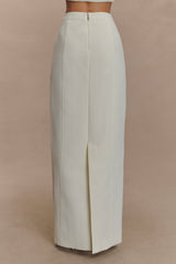 Angelie Suiting Maxi Skirt - Ivory