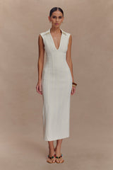 Keagan Sleeveless Midi Dress - Ivory