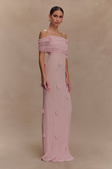 Brynn Orchid Knit Maxi Dress - Pastel Pink