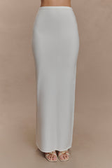 Alejandra Knit Maxi Skirt - White