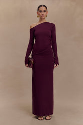 Miles Knit Maxi Skirt - Plum