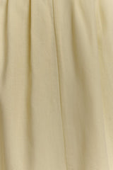 Aysha Buttoned Linen Midi Dress - Lemon