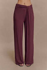 Ramona Modal Straight Leg Pant - Mahogany