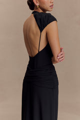 Analia Chiffon Maxi Dress - Black