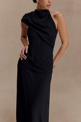 Analia Chiffon Maxi Dress - Black