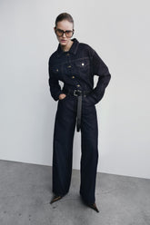 Mannon Mid Rise Denim Jeans - Washed Indigo Blue