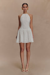 Carlina Broderie Mini Dress - White