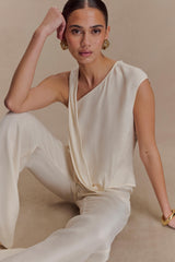 Violeta Asymmetric Top - Ivory