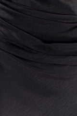 Jasmine Strapless Satin Maxi Dress - Black