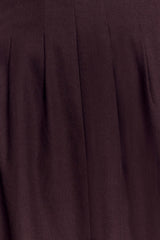 Aysha Buttoned Linen Midi Dress - Chocolate