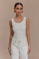Maeva Scoop Tank Top - Ivory