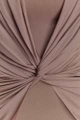 Mirren Strapless Slinky Maxi Dress - Bronze