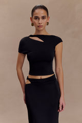 Haven Slinky Twist Top - Black