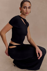 Haven Slinky Twist Top - Black