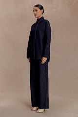 Lioda Oversized Denim Shirt - Washed Indigo Blue