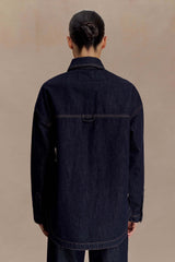 Lioda Oversized Denim Shirt - Washed Indigo Blue