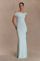 Kinsley Slinky Maxi Dress With Hardware - Lagoon
