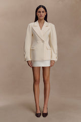 Gina Suiting Mini Skirt - Ivory