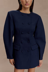 Beatrice Blazer Mini Dress - Navy