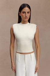 Sharpay Sleeveless Knit Top - Ivory
