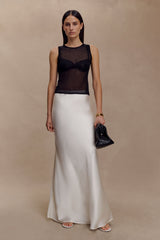 Sabrina Silk Blend Maxi Skirt - Ivory