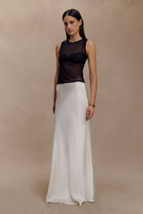 Sabrina Silk Blend Maxi Skirt - Ivory
