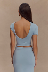 Haven Slinky Twist Top - Pale Blue