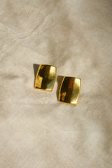 Georgia Rounded Rectangular Earrings - Gold