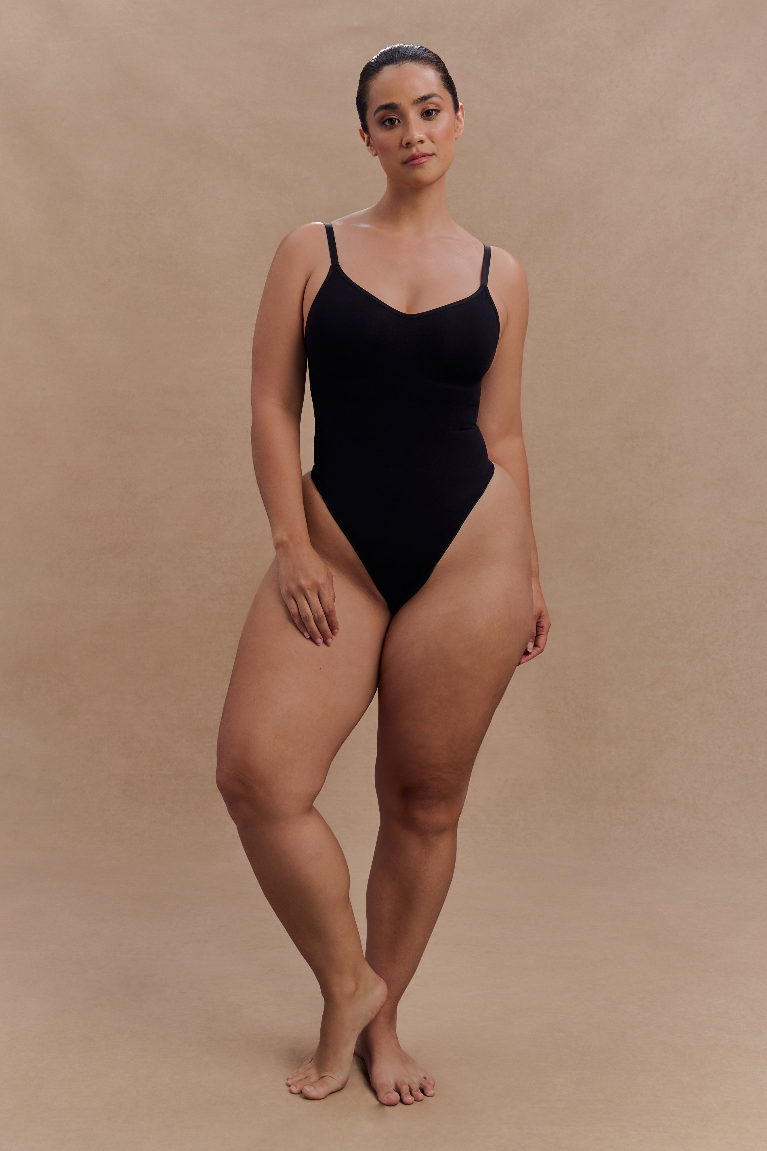 Alyssa Backless Shapewear Bodysuit - Black