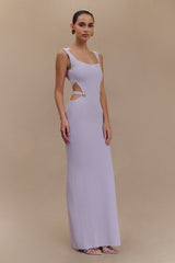 Alysanne Cut Out Knit Maxi Dress - Lilac
