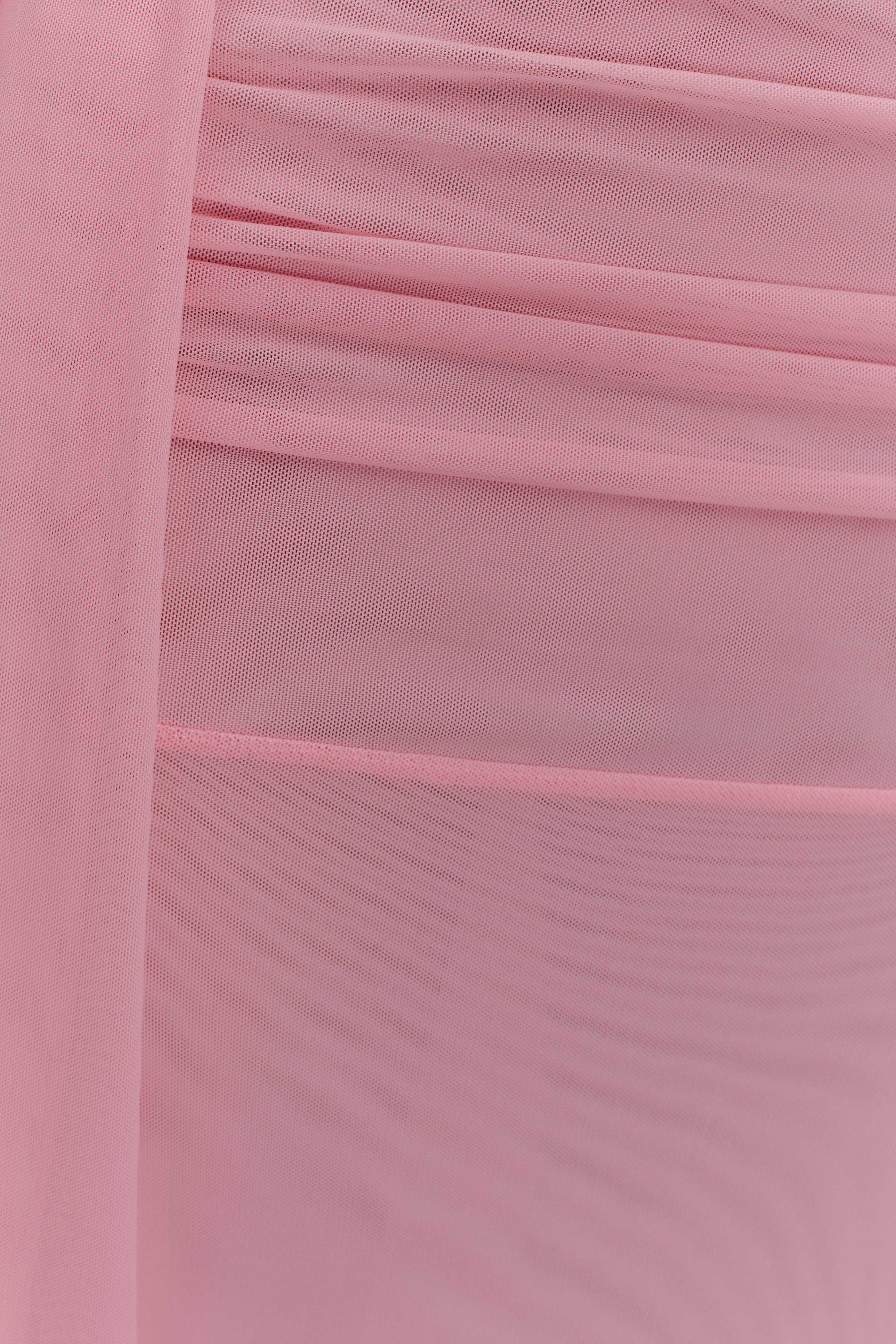 Arna Mesh Maxi Skirt - Candy Pink