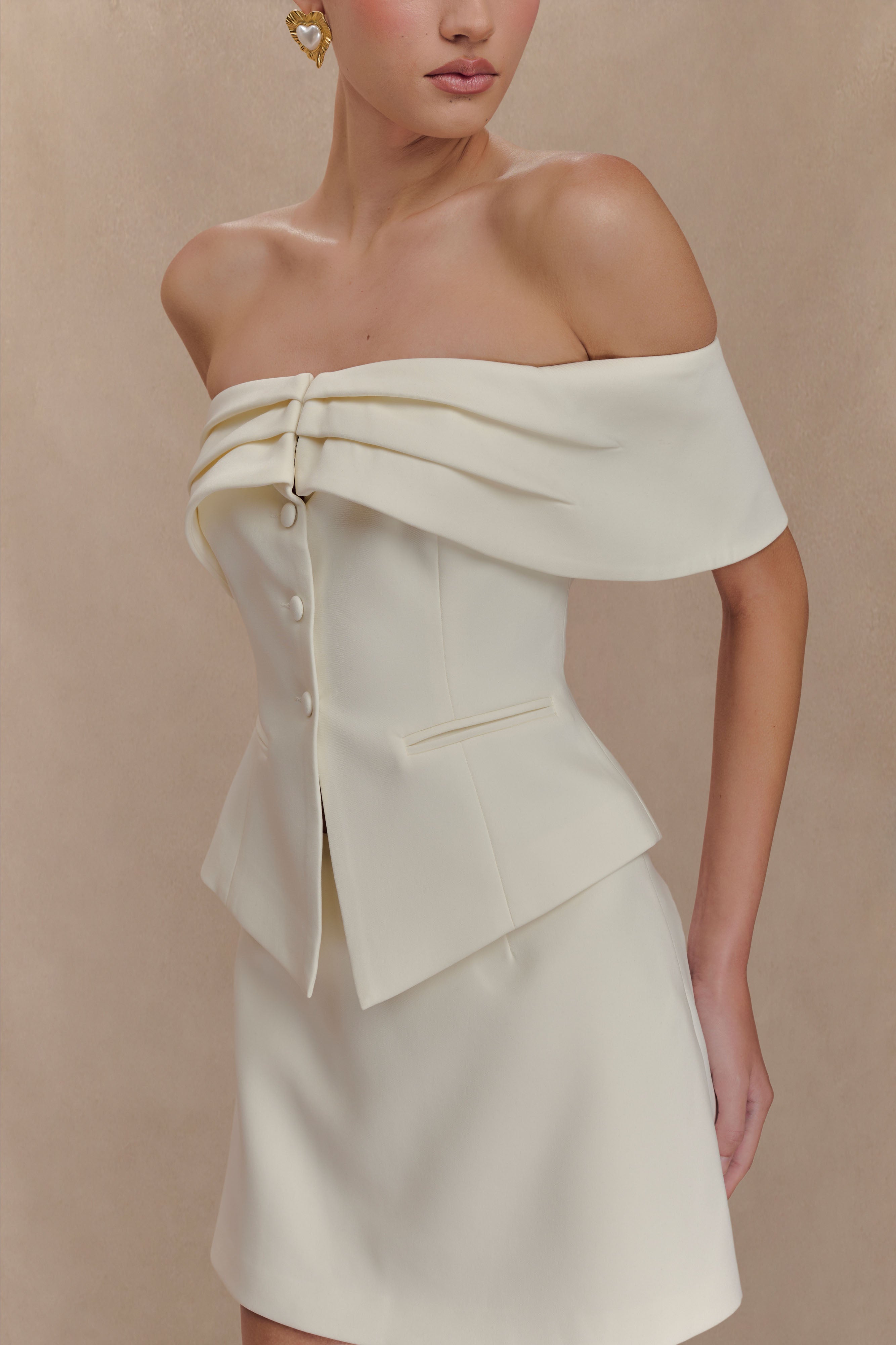 Maxime Suiting Vest - Ivory