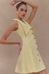 Oli Sleeveless Mini Dress - Lemon