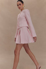 Cleo Boucle Mini Skirt - Powder Pink