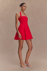 Julia Halter Mini Dress - Red