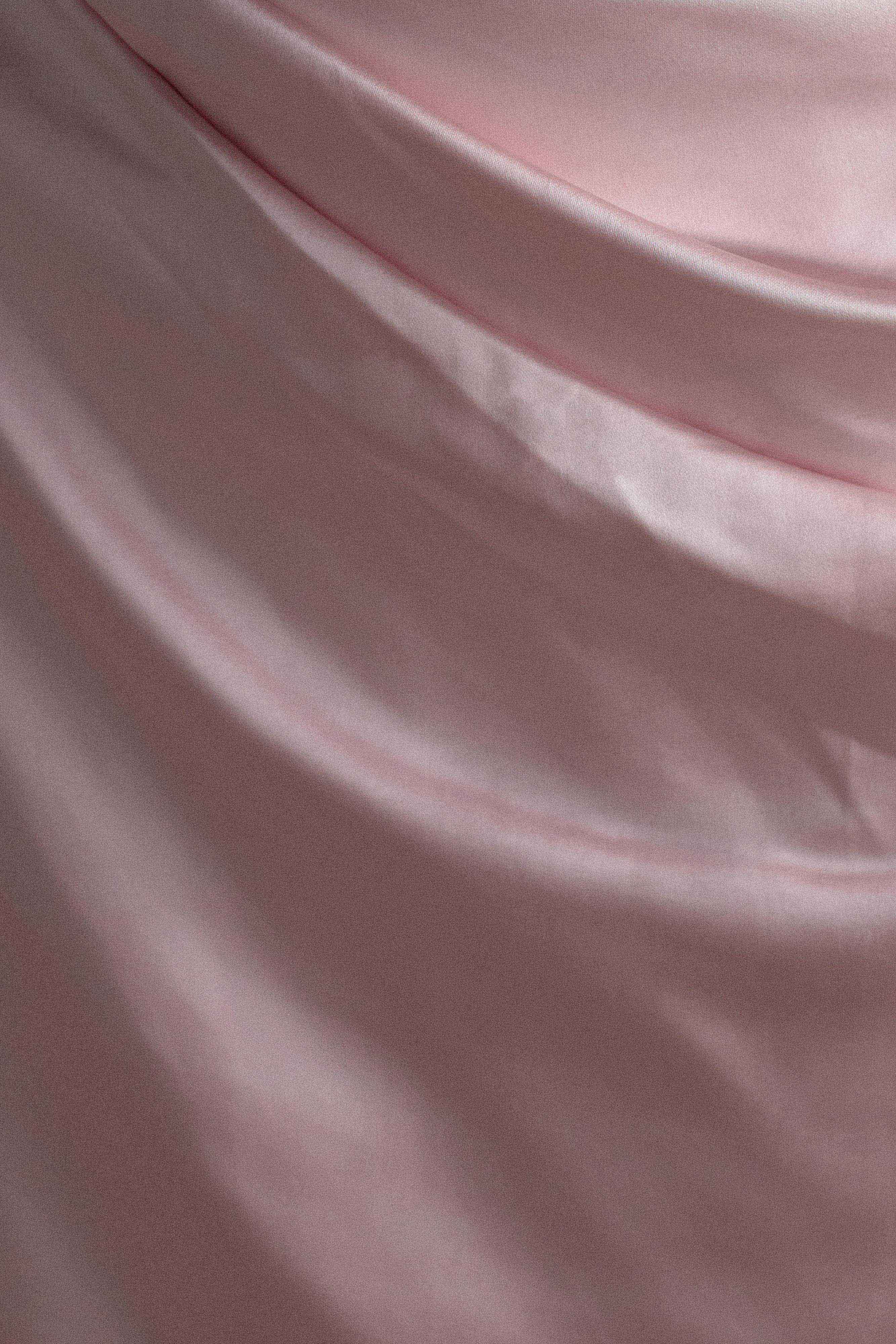 Dalia Off Shoulder Satin Maxi Dress - Soft Pink