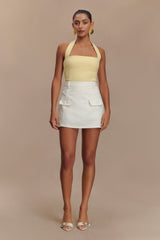 Amelita Suiting Halter Top - Pale Lemon