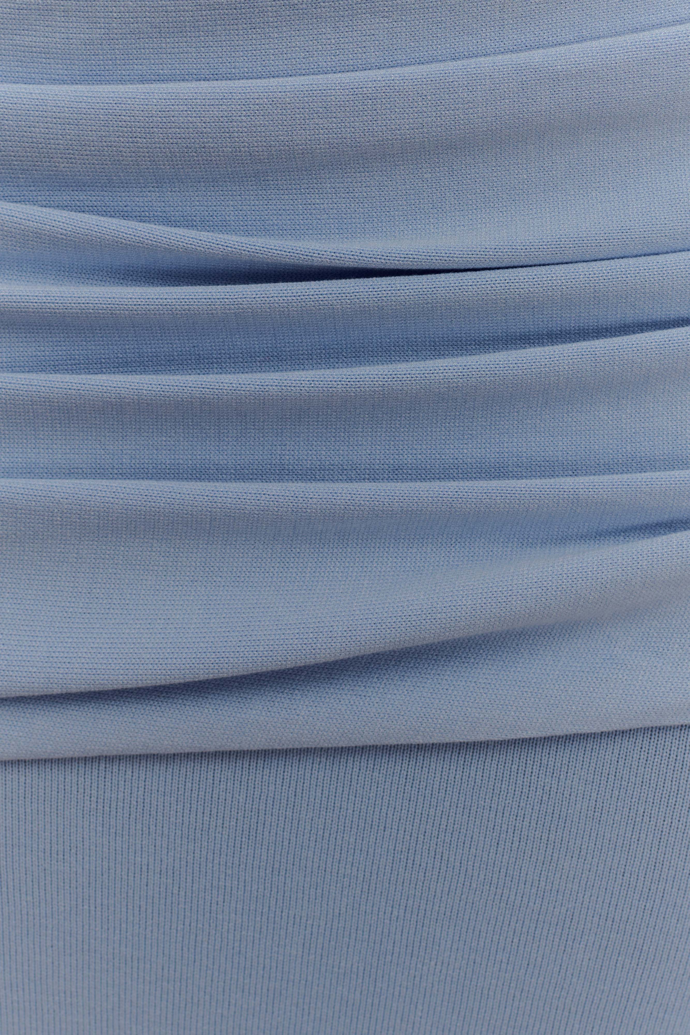 Irene Gathered Knit Top - Blue